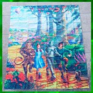 Bundle of Multiclr The Wizard of Oz 60" X 71.5" Fabric Shower Curtain + 12 Hooks